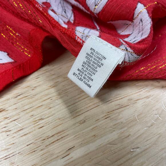 RAGA NWT Rohit Floral Sharkbite Hem Midi Dress Red Size S Empire Waist Chiffon - Picture 9 of 10